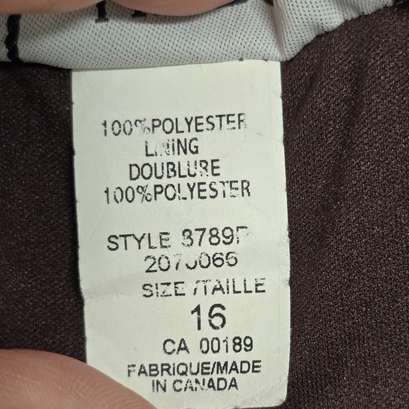 Vtg Lindor Skirt Womens 16 Petite Brown Blue Paisley Pull‎ On Lined Flowy Grunge - Picture 7 of 11